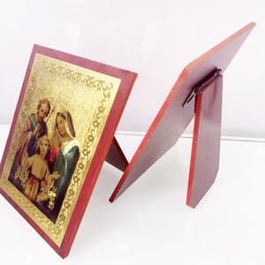 Cadre photo en bois massif doré KOMI, décoration de table, portrait religieux de la Vierge Marie et de sa famille, pour artisanat à domicile - Product Image 6