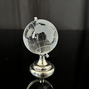 Globo de Cristal con Base Dorada, <span class=keywords><strong>Bola</strong></span> de Cristal con Forma de Tierra - Product Image 6