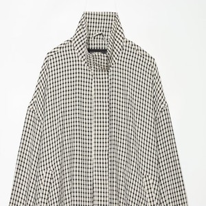 PB&ZA <span class=keywords><strong>Femme</strong></span> Automne 2026 Manteau Aviateur à Carreaux Vintage Décontracté Ample Manches Longues Vêtement d'extérieur Chic <span class=keywords><strong>Surchemise</strong></span> - Product Image 3
