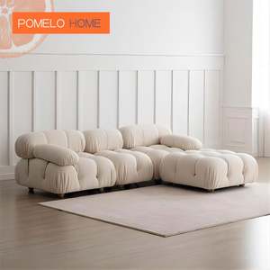 Canapé modulaire de haute qualité AntNovelty, 3 places, tissu bouclé, velours, ensemble pour salon, canapé Mario Bellini - Product Image 5