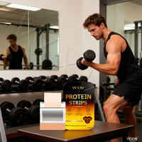 Bandes orales de protéines de lactosérum isolées à marque privée, à dissolution rapide, pour la réparation musculaire, en film mince