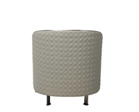 Fauteuil rembourré incurvé commercial, chaise d'appoint pour hall d'hôtel pour projet FF&E