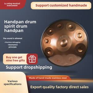 Tambor Handpan de grado profesional <span class=keywords><strong>440</strong></span> <span class=keywords><strong>Hz</strong></span> <span class=keywords><strong>432</strong></span> <span class=keywords><strong>Hz</strong></span> Tambor de lengua de acero etéreo Herramienta de disco forjado <span class=keywords><strong>a</strong></span> mano - Product Image 5