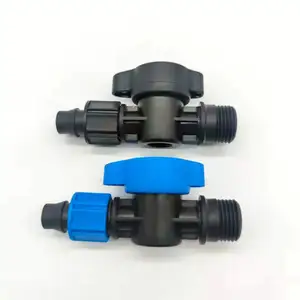 Drip irrigation valve accessories 16mm plastic valve for Irrigation Drip Pipe