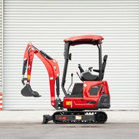 Penjualan Panas Excavator Crawler Kompak 1.8T dengan Pisau Bucket untuk Pekerjaan Lanskap Mini Excavator Dijual