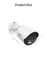 Caméra de surveillance réseau ANNKE 4MP CMOS Super HD avec vision nocturne couleur en temps réel H265+, microphone filaire, prise en charge NVR