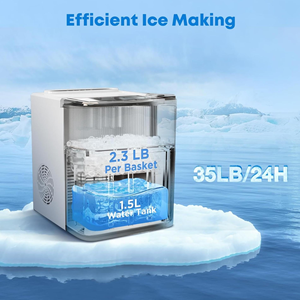 เครื่องทำน้ำแข็งแบบพกพาขนาดเล็ก 10-20 กก./24 ชม. ขายส่งราคาถูก เหมาะสำหรับใช้ในบ้านและมืออาชีพ ผลิตน้ำแข็งก้อนทรงกระสุน - Product Image 3
