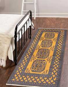 Tapis en laine noué à la main vintage traditionnel 2'8 "X 6'4" Décorations de salon personnalisables Camping Voyage Prière Pique-nique - Product Image 2