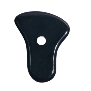 Outil de massage Gua Sha triangulaire en pierre Bian noire d'usine pour le visage et le corps - Product Image 5