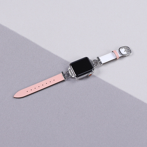 Per seiko Arabic orologio in vera pelle cinturini per orologio Apple Watch serie 10 46mm 42mm privato OEM adattatore in pelle cinturino da polso - Product Image 5