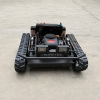 Tondeuse à fléaux télécommandée 22 CV à essence, qualité industrielle, 4 temps, largeur de coupe 800 mm pour l'agriculture et la foresterie, pente maximale 60 %