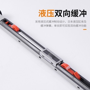 Rail de guidage horizontal en alliage d'aluminium pour porte coulissante à roulettes suspendues, silencieux, épaissi, avec rouleaux bidirectionnels, usage général - Product Image 3