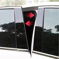 Lot de 10 autocollants de couverture de montant B noir brillant pour Toyota RAV4 XA50 2019-2025, garniture de montant de fenêtre en PC, accessoires extérieurs de voiture