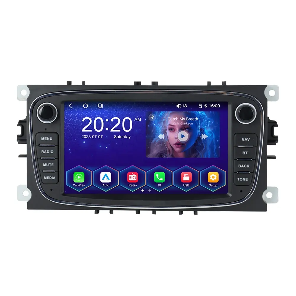 Navifly SS10 LINUX car audio rca touch screen radio frame wifi bt monitor touch screen for 7inch Ford Focus NO DVD