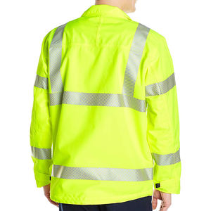 Giacca con cappuccio impermeabile di sicurezza riflettente alta visibilità da uomo in tessuto Oxford alta qualità da uomo - Product Image 3