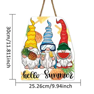 Hello Summer Sign Dwarf Fruit Party Summer Wooden Sign Garden And Home Decoration Hanging Sign Best Gift