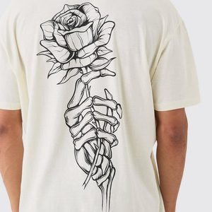 Camiseta de Algodón con Logotipo Personalizado de Fábrica, Estilo Hip-Hop, Oversize, para Hombre - Product Image 4