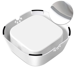 Kingtale Fashion <span class=keywords><strong>Gamelle</strong></span> <span class=keywords><strong>d</strong></span>'<span class=keywords><strong>eau</strong></span> blanche pour animaux de compagnie <span class=keywords><strong>Anti</strong></span>-gouttes <span class=keywords><strong>Anti</strong></span>-<span class=keywords><strong>d</strong></span>érapant Distributeur <span class=keywords><strong>d</strong></span>'<span class=keywords><strong>eau</strong></span> amovible pour chiens Bols <span class=keywords><strong>d</strong></span>'intérieur en acier inoxydable - Product Image 3