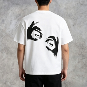 T-shirt pour homme en jersey 100% coton surdimensionné avec impression numérique, imprimé graphique vintage effet délavé, streetwear - Product Image 2