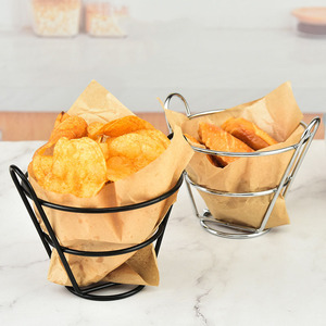 Mini panier <span class=keywords><strong>de</strong></span> présentation en <span class=keywords><strong>fer</strong></span> forgé pour frites et snacks, design classique - Product Image 5