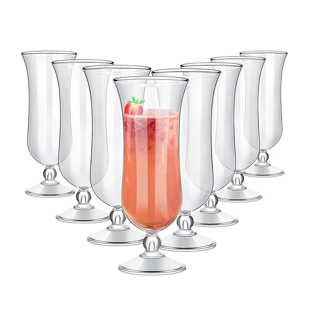 16oz vintage hurricane cocktail cups polycarbonate cocktail glass
