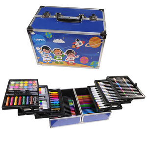 Set di 133 Pennarelli ad Acqua in Alluminio per Bambini, Marca OEM, Valigetta Portatile Certificata EN71 per Lezioni d'Arte nelle Scuole Elementari - Product Image 2