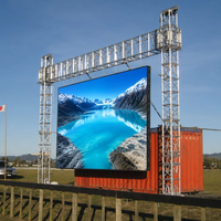 Açık Hava Kiralık LED Ekran P2.9 P3.91 Kesintisiz Video Duvarı 500x500mm Düğün Partisi Sahne Arka Planı için
