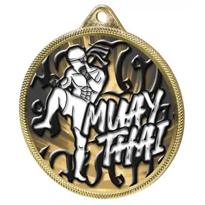 Nuove medaglie e trofei Muay thai in metallo caldo per il primo posto