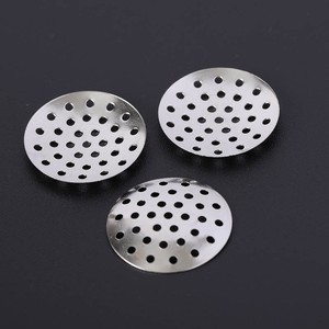 ฐานถาดโลหะตาข่ายทรงกลมสำหรับทำเครื่องประดับ DIY อุปกรณ์เสริมสีขาวเคลือบทอง KKC ดีไซน์กลวงทรงกลม - Product Image 3