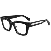 Montures de lunettes de mode de haute qualité pour hommes, style vintage - Montures optiques en acétate, logo personnalisé, lunettes à monture épaisse