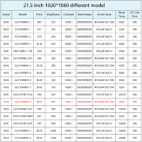 AUO Panel LCD 21.5 "1920x1080 asli Panel lvlvds 30 pin tampilan HMI industri modul LCD 21.5 inci