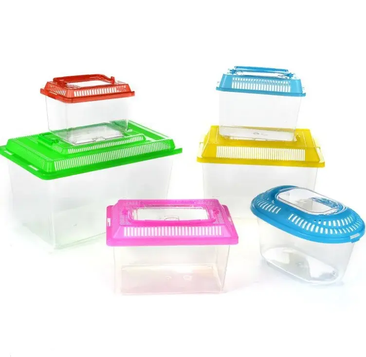 Ansparent Tortue Boîte En Plastique Fish Tank Tortue Bol Aquariums Accessoires Reptile Box boîte à poisson