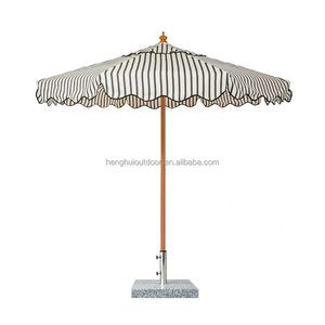 Sombrilla <span class=keywords><strong>de</strong></span> mesa <span class=keywords><strong>de</strong></span> patio <span class=keywords><strong>de</strong></span> Mercado Grande blanca <span class=keywords><strong>de</strong></span> madera comercial <span class=keywords><strong>de</strong></span> 9 pies HH para restaurante, jardín, café, sombrilla para exteriores con logotipo - Product Image 5