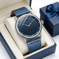 Montre à quartz ONOLA 3805 en alliage avec bracelet en cuir, style business, sport, cadran en verre, mouvement à aiguilles, modèle plongeur