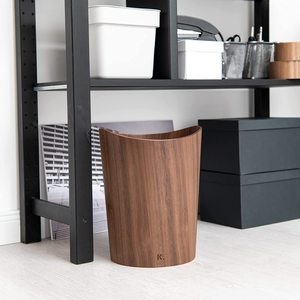 2 Gallon Modern Wooden Trash Can, Wastebasket, Garbage Can or Recycling Bin for Home or Office
