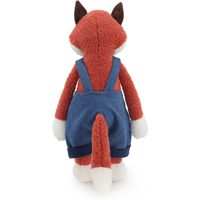 Peluche renard en coton moelleux et mignon, anti-stress, doublure en maille lavée, renard rouge de dessin animé doux, cadeau d'anniversaire pour enfants