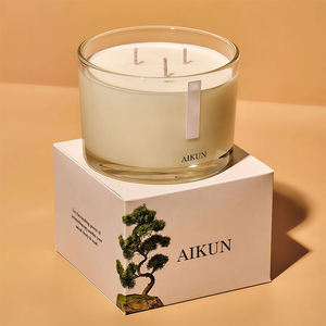 Bougie parfumée AIKUN pour soirée romantique, bougie en cire de soja de luxe à la rose et au jasmin, pour un cadeau d'anniversaire et <span class=keywords><strong>une</strong></span> ambiance sensuelle - Product Image 1
