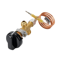 Kits de vanne de régulation manuelle Yuanming pour poêles, brûleurs à gaz, grilles et chauffages, à membrane pour propane basse pression avec dispositif de sécurité anti-extinction de flamme mural