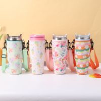 Manchon de bouteille d'eau 40oz pour randonnée, voyage, camping, sac de transport de bouteille d'eau avec bandoulière réglable