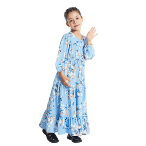 Abito Estivo Floreale per Bambine del Sud-Est Asiatico, Abbigliamento Etnico Arabo di Dubai per Viaggi - Product Image 6