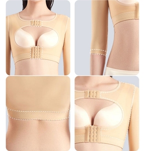 Vêtement de compression post-chirurgical pour femmes, manches longues, haut en jersey de spandex pour liposuccion, augmentation mammaire, lingerie de maintien - Product Image 6