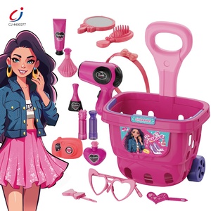 Chengji Jouets de beauté et de déguisement, chariot de magasinage de <span class=keywords><strong>maquillage</strong></span> 2 en 1, jeux de simulation, kits de création de mode - Product Image 4