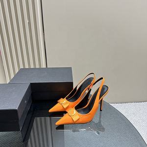 शीर्ष गुणवत्ता वाली लड़की सेक्सी असली चमड़े के जूते गर्मियों फैशन ब्रांड गुलाबी डिजाइनर उच्च हील्स महिलाओं के जूते - Product Image 3