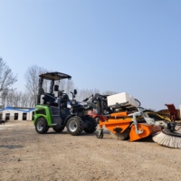 EVERUN ER08E Hydraul Mini chargeur frontal électrique 800 Kg Chargeur sur pneus électrique approuvé CE Chargeur électrique
