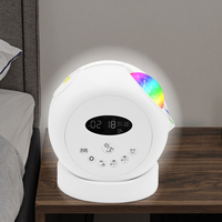 Projecteur d'étoiles Aurora intelligent avec activation vocale par bouton, USB, abat-jour blanc cassé, interrupteur de design DIY pour chambre à coucher, pour usage domestique