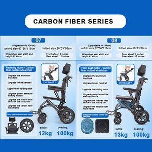 Silla de ruedas manual de alta calidad al por mayor, silla de ruedas con reposabrazos plegable de aluminio, silla de ruedas ligera para personas mayores con discapacidad - Product Image 4