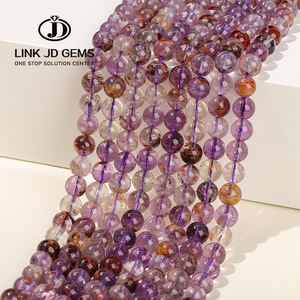 <span class=keywords><strong>Viola</strong></span> naturale fantasma quarzo <span class=keywords><strong>ametista</strong></span> perline sciolte 6-12mm accessori fai da te pietre Semi-preziose per la fabbricazione di braccialetti - Product Image 1