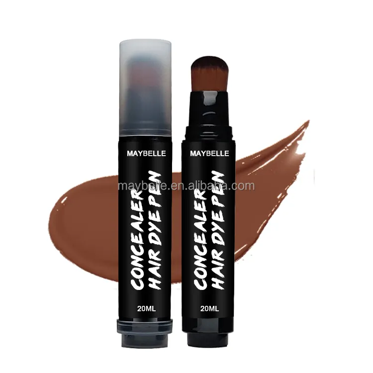 OEM Custom High Quality Semi-permanent Temporary Natural Brown Black Color Brush Hair Dye Concealer Pen