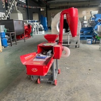 Broyeur de grains électrique multifonctionnel, hacheur/déchiqueteur d'ensilage, tamis remplaçable, alimentation automatique, capacité de 500 à 4000 kg/h, alimentation animale
