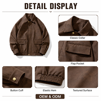 Blouson Bomber Moto Homme Hiver Vintage Respirant en Laine Softshell Grande Taille Personnalisé Style Hip Hop pour l'extérieur